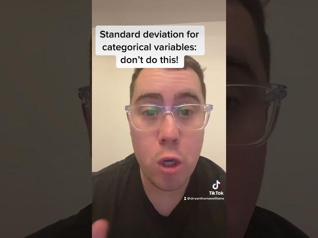 Standard deviation for categorical variables: don’t do this!