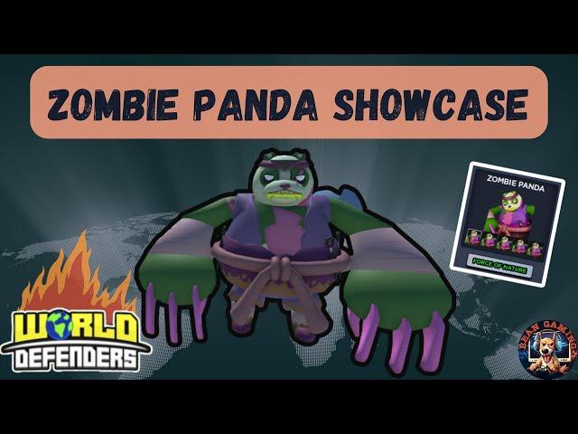 FON ZOMBIE PANDA SHOWCASE!!! World Defenders Roblox