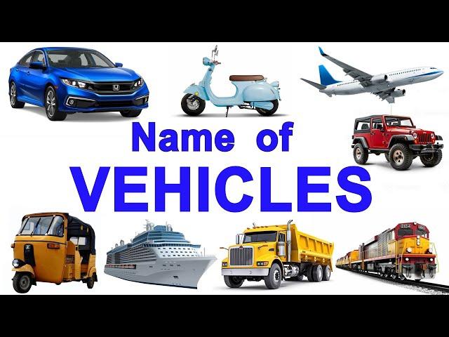 Vehicles Name | Mode of Transport | Basic English Learning | Learn Transport Names