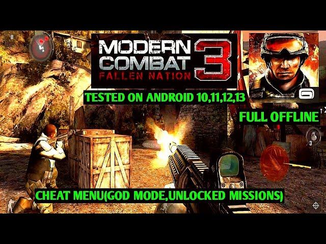 MODERN COMBAT 3  ANDROID BLOOD SAND GAMEPLAY CHEAT MENU FULL SCREEN SUPPORTS ANDROID 10-13 V.1.1.2