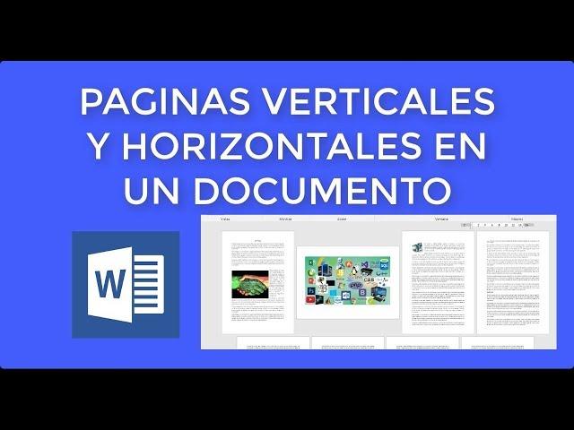 PAGINAS HORIZONTALES Y VERTICALES EN UN DOCUMENTO