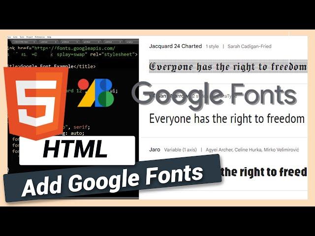 How to use Google Fonts in Website | HTML and CSS Tutorial