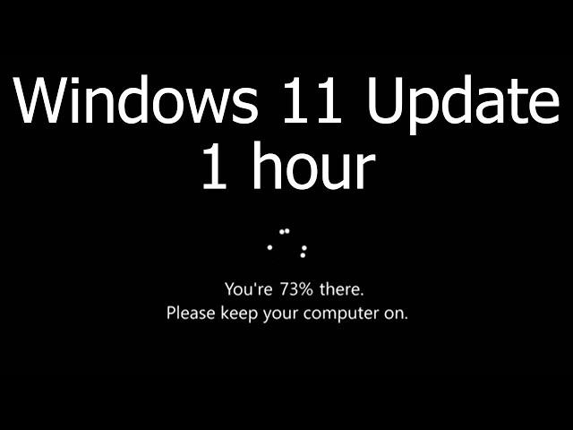 Windows 11 Update Screen 1 hour REAL COUNT in 4K UHD !