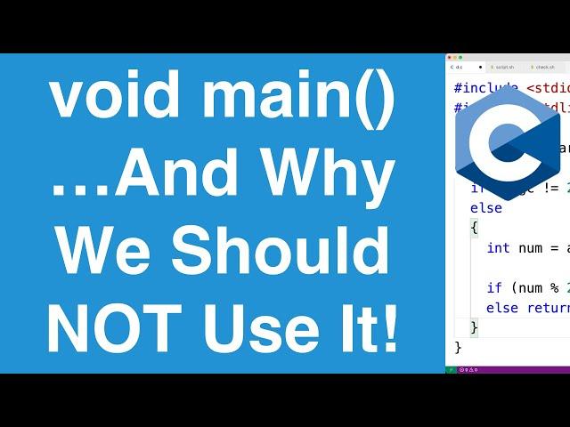 Why We Should NOT Use void main() | C Programming Tutorial