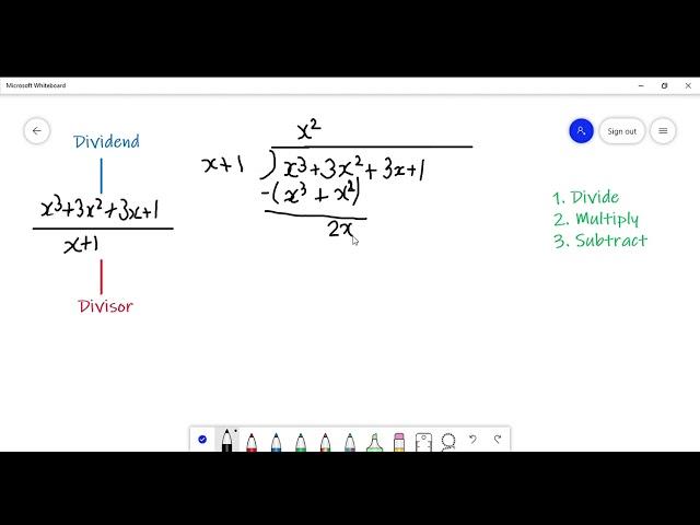 Polynomial Long Division Example 1