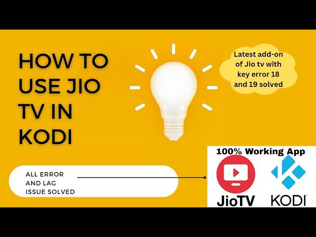 Kodi Jio Tv Not Working | Every problem Solved with Latest Add-on