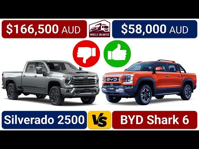 Silverado 2500 HD vs BYD Shark #silverado_2500hd #bydshark