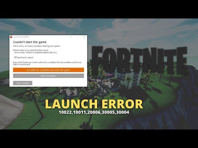 Fix Fortnite Error Code: 10022,10011,20006,30005,30004 | Chapter 4