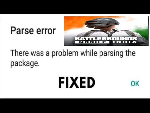 BGMI | Parse error There was a problem while parsing the package problem fix in battleground mobile