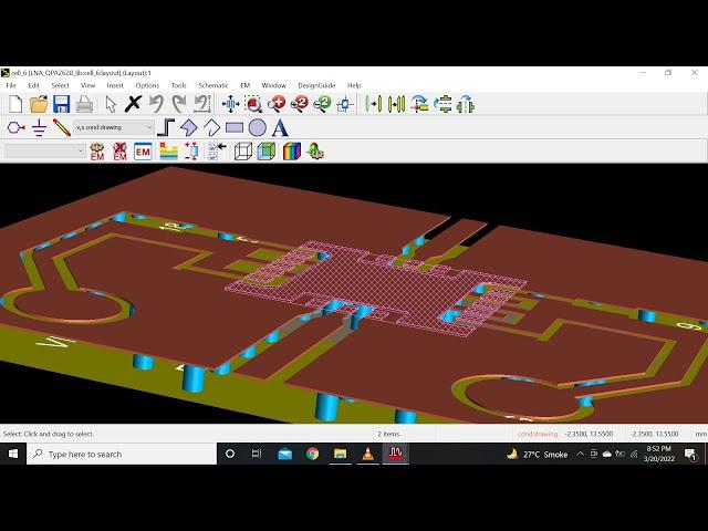 ADS - LNA PCB Layout design on Keysight ADS #ads #pcb #layout