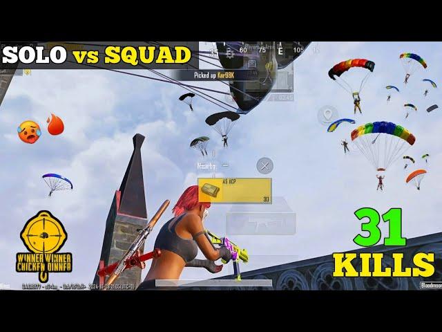 31 KILLS SOLO vs SQUAD FULL GAMEPLAY PUBG mobile