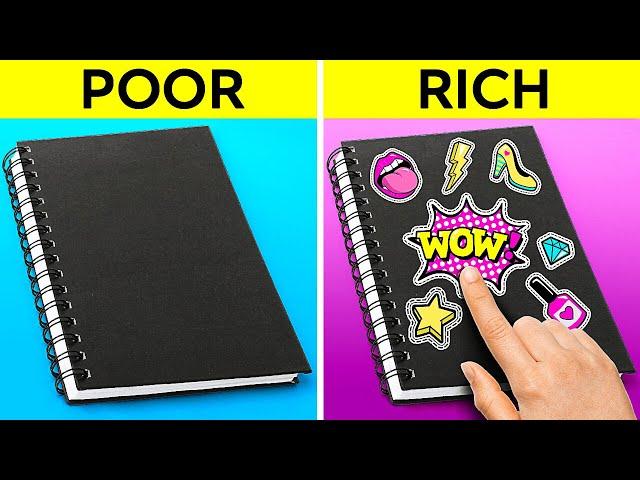 SURVIVING HIGH SCHOOL | School Hacks for the Rich vs. the Poor Student by 123GO! SCHOOL