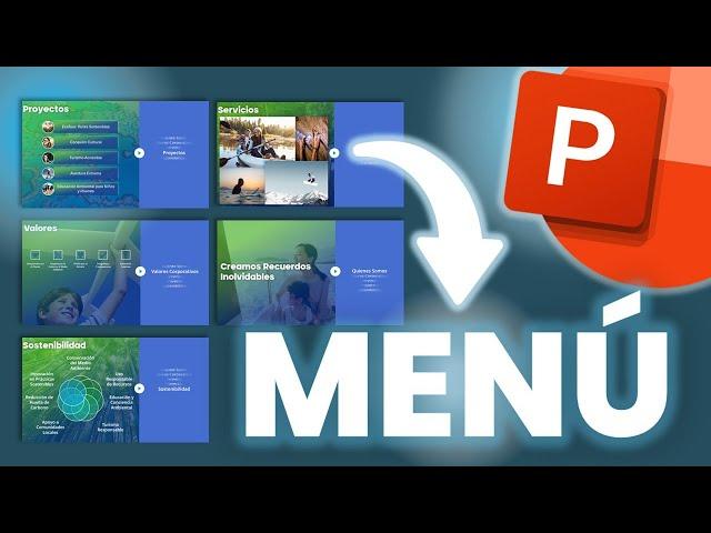 Como Crear un MENU DESLIZANTE con tus DIAPOSITIVAS en PowerPoint