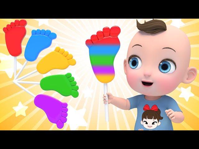 Color Foot Candy Song! | Finger Family Nursery Rhymes | Baby & Kids Songs