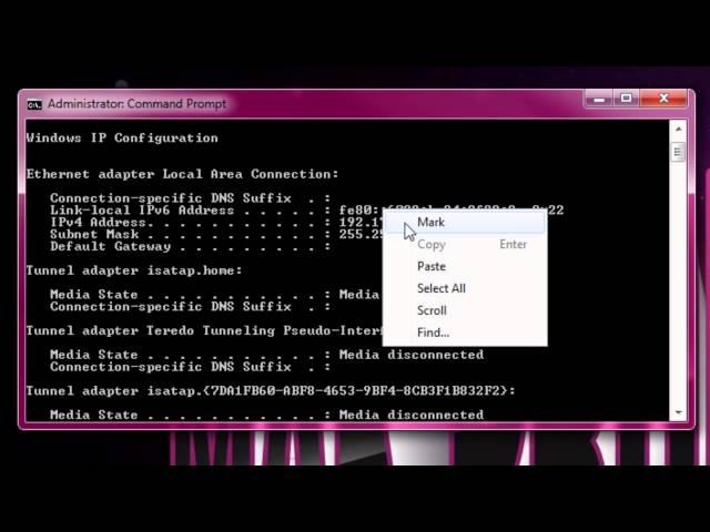 Find your IP Address using Command Prompt CMD