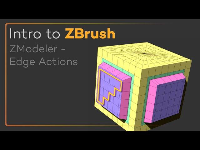 Intro to ZBrush 033 - ZModeler Edge Actions! Slice, insert, bevel, delete, topology snap, and more!