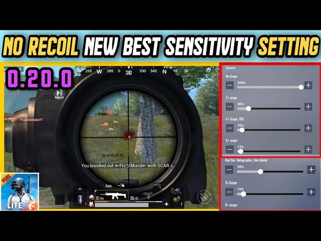 NEW BEST SENSITIVITY SETTING FOR PUBG MOBILE LITE || HOW TO CONTROL RECOIL TIPS