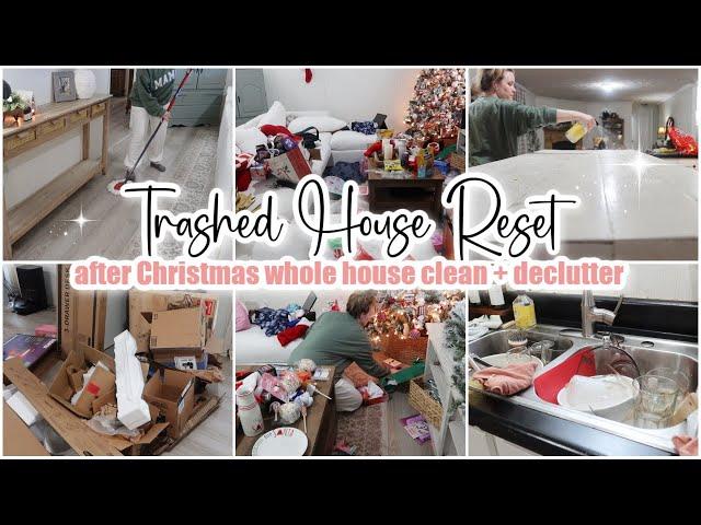 TRASHED HOUSE CLEAN WITH ME // Whole House Clean + Organize // Cleaning Motivation