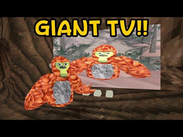 Gorilla Tag VR, But There's A HUGE TV!! #shorts (MonkeTV Mod)