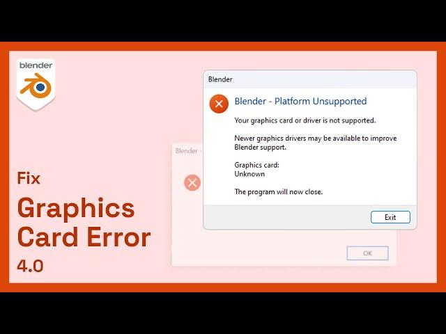 How to Fix Blender Graphics Card Driver Error. When your driver is Up To Date!