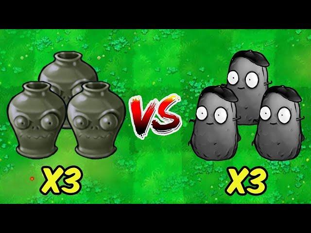 PVZ 1 Hybrid Challenge - 3 Plants Vases VS 3 Nut Imitater - Who Will Win?