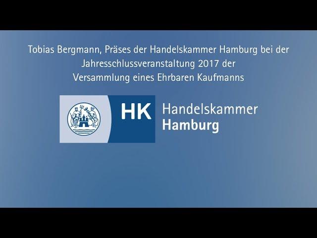 Tobias Bergmann bei der Jahresschlussveranstaltung 2017 der Versammlung Eines Ehrbaren Kaufmanns