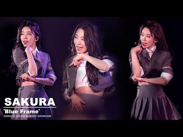 220502 LE SSERAFIM Debut Showcase - SAKURA 'Blue Frame' 4K FANCAM