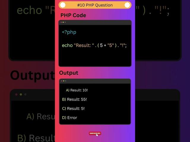 #10 PHP Interview Question #phpinterview #php #coding #phpinterviewquestions #phptutorials