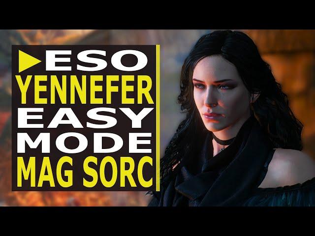 ESO "Yennefer" Magicka DPS Sorcerer Build - EASY Mode (Blackwood)