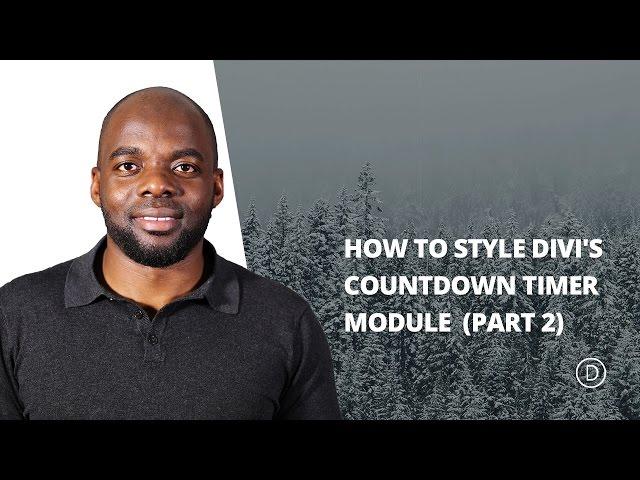 How to Create a Gorgeous Seasonal Transparent Countdown Timer in Divi