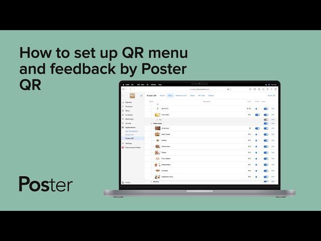 How to set up QR menu and feedback by Poster QR