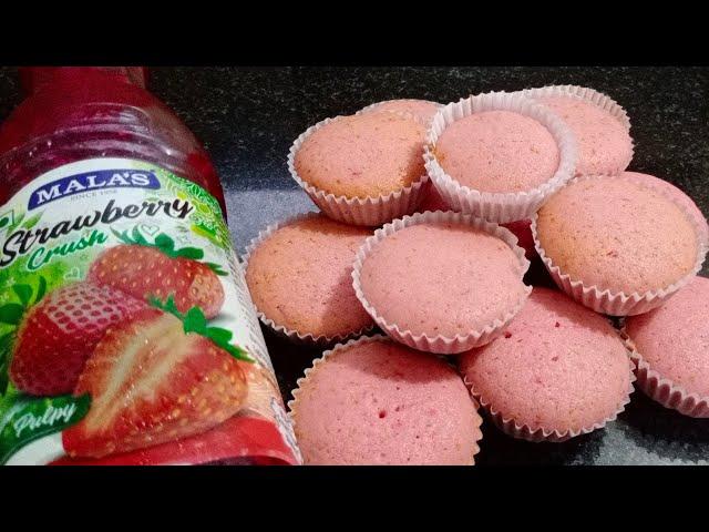 Tasty Cup Cakes using fruit Crush| Strawberry cup cakes| ക്രഷ് ചേർത്ത് രുചികരമായ കപ്പ്‌ കേക്ക്