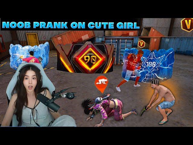 Noob Prank With Goldan Hip Hop  Angry Girl But 100 Level  Random Player  Garena Free Fire