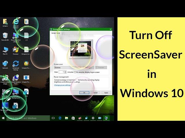 How to Turn Off ScreenSaver in Windows 10?