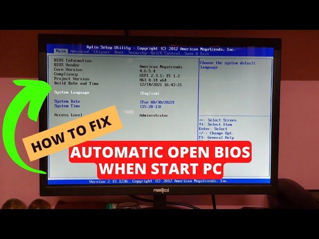 BIOS Automatically Open When You Start Your COMPUTER | Stuck On BIOS | PC Booting FIX