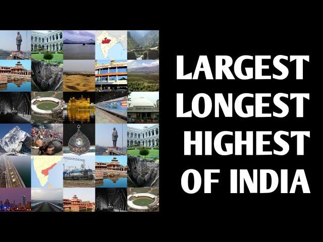 Superlatives of India | Largest in India | Longest in India | Highest in India | Study Prix