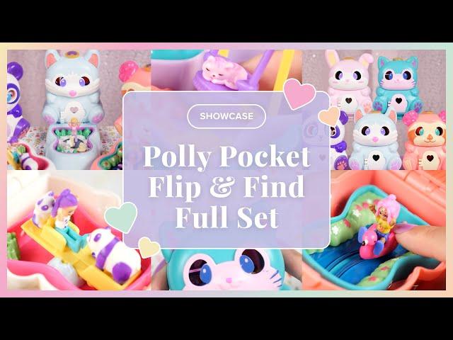 SHOWCASE Polly Pocket Flip & Find: Panda, Sloth, Fox, Cat, Bunny