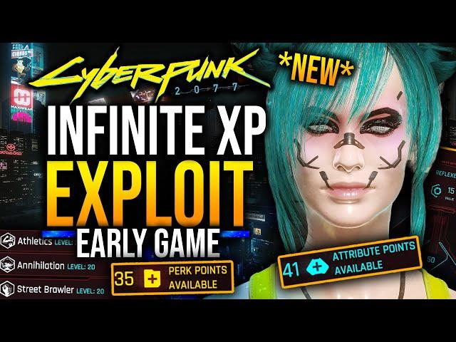 Cyberpunk 2077 Infinite XP Farm! Level Up Fast! PATCH 1.6! NEW Exploit! Early Game! Tips & Tricks!