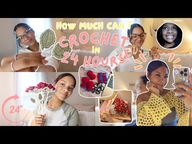 how much can i crochet in 24 hours... | crochet vlog