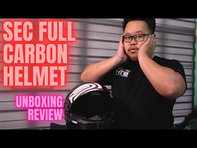 NISEC - GP-TECH SOLID GROSS CARBON FULL FACE MOTORCYCLE HELMET - UNBOXING + INITIAL REVIEW