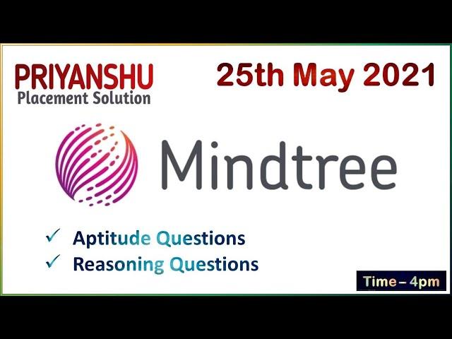 Mindtree Aptitude Questions | Mindtree Reasoning Questions | Mindtree questions asked on 25 MAY 2021