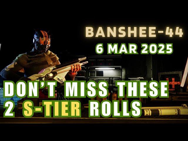 2 S-TIER rolls today - Banshee-44 Destiny 2 Gunsmith Official Weapon Inventory [Destiny 2]