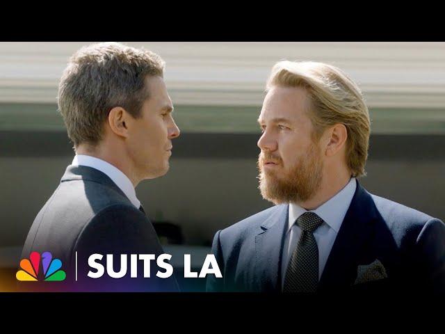 Ted Confronts Stuart About Backing Out of Their Merger | Suits LA | NBC