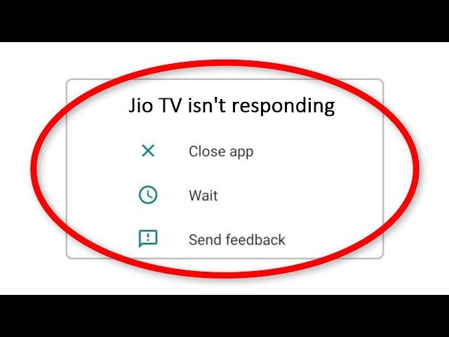 How To Fix Jio TV Isn't Responding Error Android Mobile || Fix Jio TV Not Open Problem Android