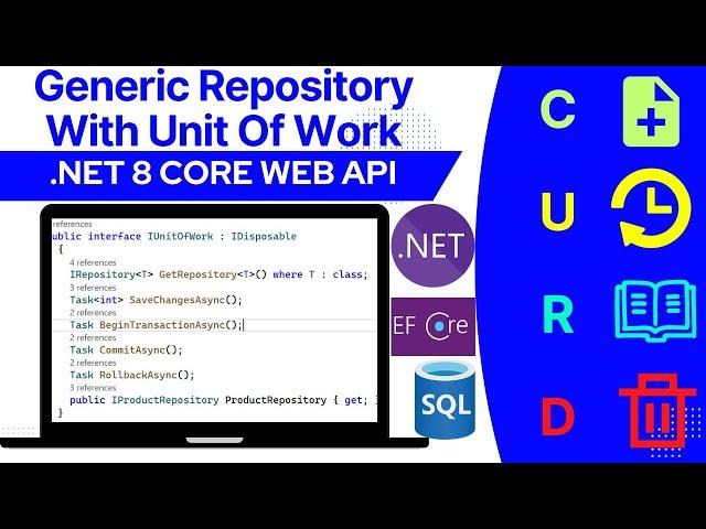 Generic repository pattern with unit of work in asp.net core web api