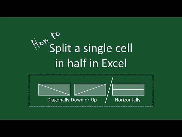 How To Split One Cell Into Two Parts In Excel?