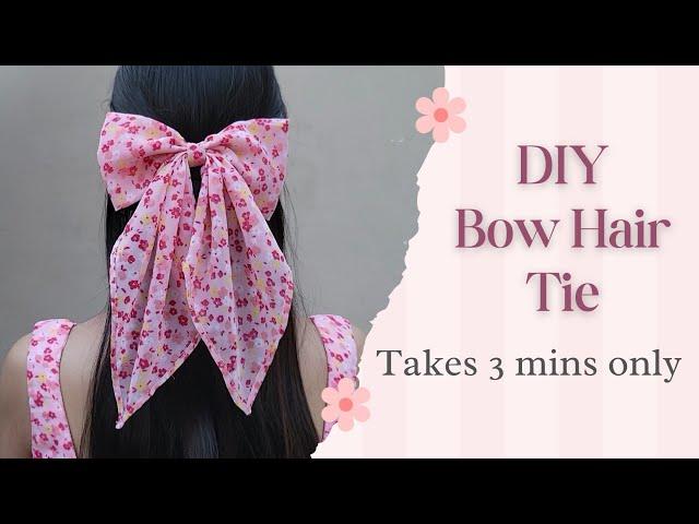 DIY Bow Hair Tie | How to make long tale bow hair tie