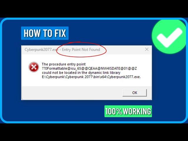 How to Fix Entry Point Not Found Error in Windows 11/10/8/7