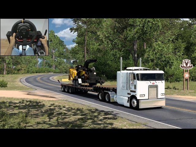 Peterbilt 362 straight piped - American Truck Simulator | Steering wheel gameplay