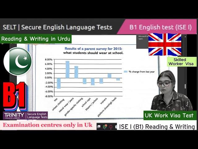 B1 English Test Reading & Writing  Skilled Worker Visa || ISE 1 Trinity College London